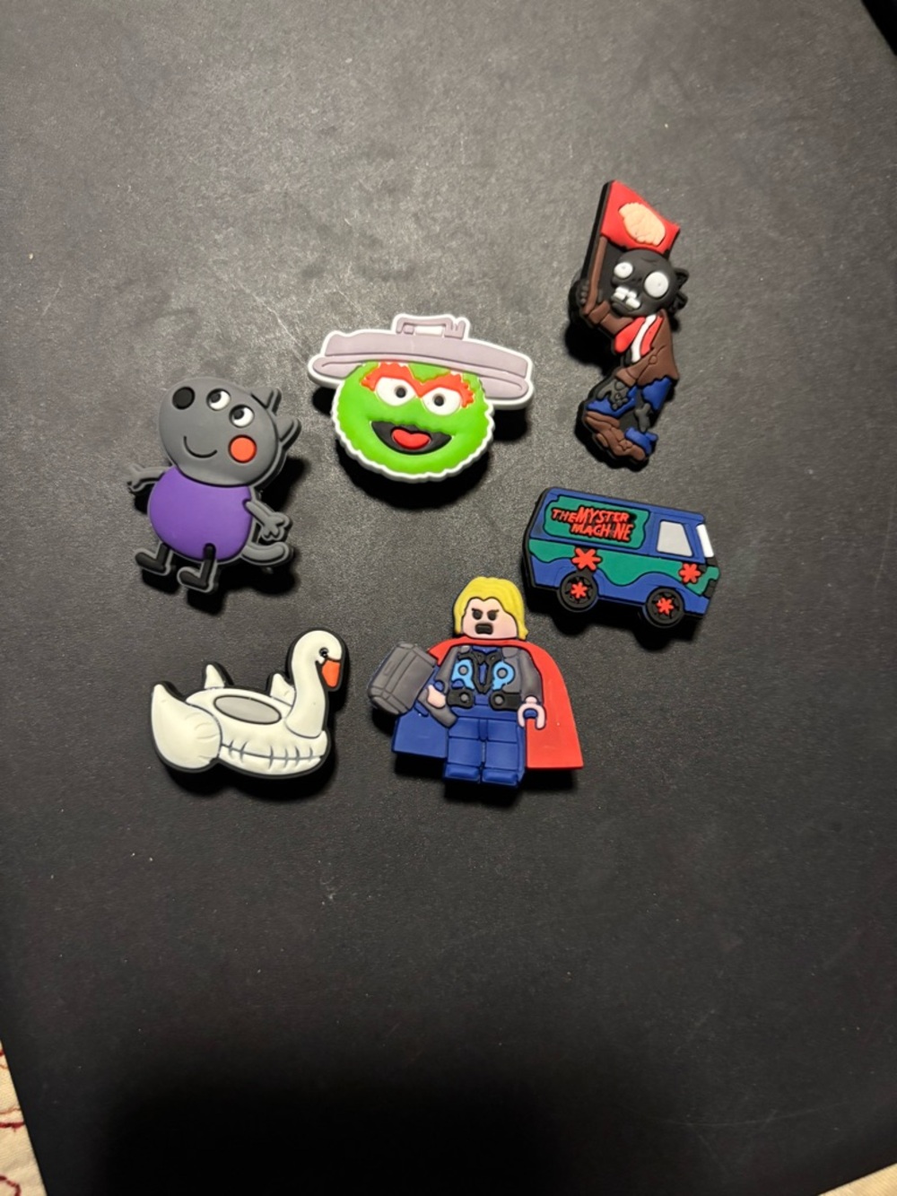 New! Kids Cartoon Character 6 Pack Shoe Charms - Assorted Colors